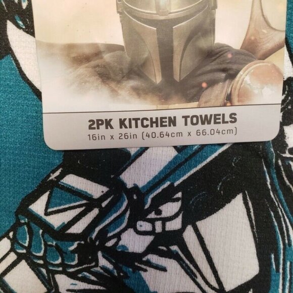 Disney Star Wars The Mandalorian Kitchen Towels 2 Pack Multi-Color 16" x 26" - Picture 2 of 4